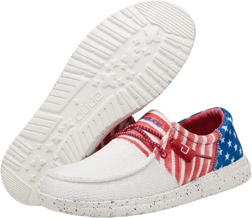 Vista 3 de Hey Dude - Mocasines Wendy de lana con cordones, para mujer, cómodos y ligeros