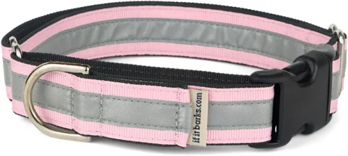 Vista 22 de If It Barks Collar Martingala reflectante de 1" para perros, ajustable, fabricado en Estados Unidos, pequeño, oro amarillo Amarillo Oro