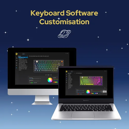 Vista 6 de EPOMAKER x LEOBOG Hi75 Kit de teclado mecánico con cable de aleación de aluminio, kit de teclado programable para juegos montado en junta