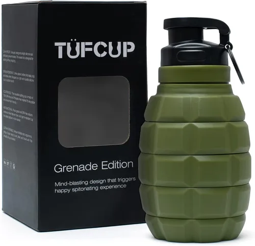 Vista 6 de Escupidera TUFCUP para Masticar, Escupidera Portátil Reutilizable con Tapa, Escupidera de Silicona Plegable Resistente a Derrames a Prueba de Fugas