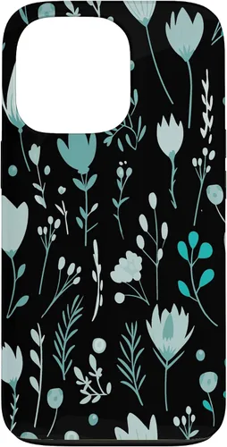 Vista 10 de Teal Floral Flowers Wildflowers Garden Botanical Love Case for iPhone 17