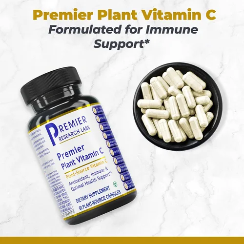 Vista 3 de Premier Research Labs Vitamina C - Vitamina C de nutrientes integrales - Apoya el sistema inmunológico - Suave con el estómago - Actividad