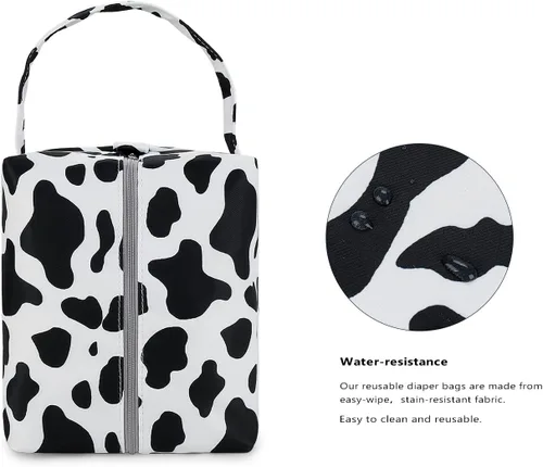 Vista 3 de Bolsas húmedas para pañales de tela para bebé, bolsa de pañales impermeable para colgar cápsulas, reutilizable, lavable para cochecito de bebé