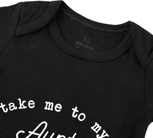 Vista 3 de Take Me To My Aunt You Peasant Bodysuit Funny Baby Boy Clothes Newborn Onesise Auntie Baby Clothes Girl 0-12m