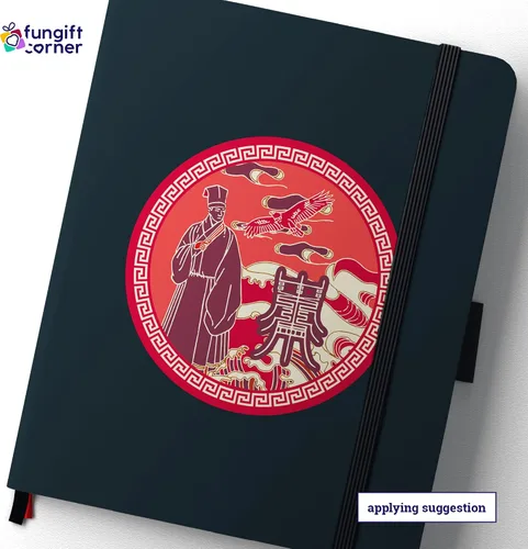 Vista 6 de Académico con amuleto de águila Feng Shui, símbolo de Feng Shui para grandes honores y distinción, juego de 5 calcomanías decorativas, 4.3 pulgadas