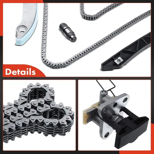Vista 8 de A-Premium Kit de cadena de distribución del motor con guía y tensor y más [compatible con DOHC, V6 2.7L] Compatible con Chrysler 300, Sebring
