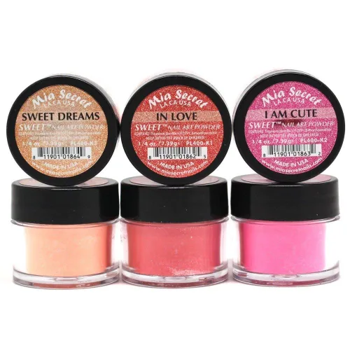 Vista 2 de Mia Secret - Colección de polvo acrílico para uñas, polímero Marry ME, 6 piezas