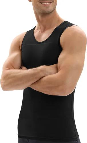 Vista 7 de Lgtfy Camisetas de compresión para hombre de ginecomastia, camiseta sin mangas adelgazante, camisetas con control de abdomen, cambio en segundos