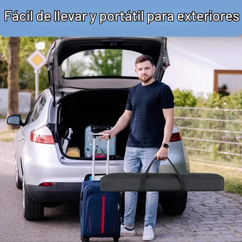 Vista 4 de Pantalla de proyector de 120" con soporte, sin arrugas 4K HD 16:9 portátil 120 pulgadas Pro