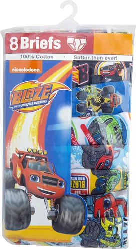 Vista 3 de Ropa interior con licencia para niños Mickey Mouse Blaze Cars Paw Patrol Marvel Toy Story paquete de 8 calzoncillos de tamaño para bebésniños