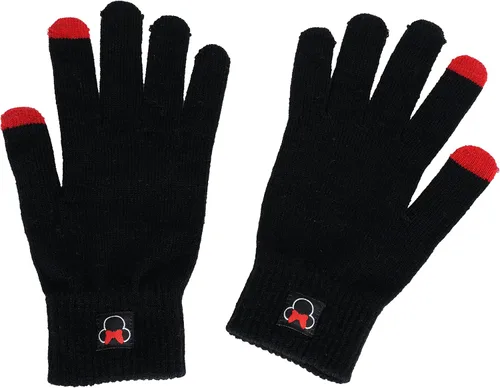 Vista 6 de Disney Adult Knit Beanie Hat and Texting Glove Set Mickey Minnie Mouse Print