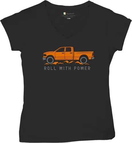 Vista 5 de Tee Hunt Roll with Power Pickup Truck Camisetas gráficas y camisetas sin mangas para mujer