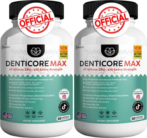 Vista 10 de Max for Gums and Teeth Health – 40 mil millones de UFC Probióticos orales avanzados, soporte para el aliento fresco, 60 cápsulas (paquete de 1)