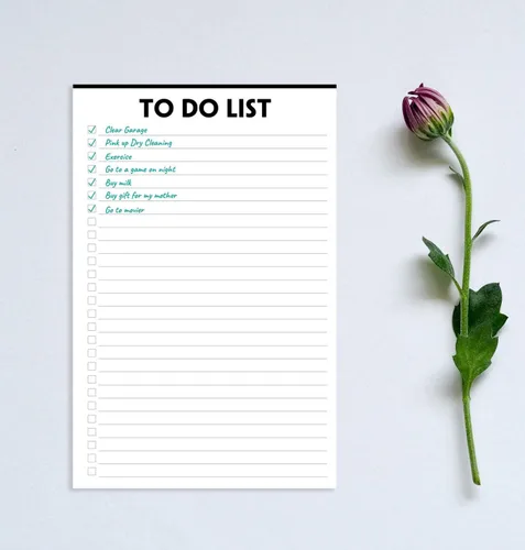 Vista 2 de Nokingo Libreta de Tareas - 5.5"x8.2", 50 Hojas, Cuaderno de Tareas con Lista de Verificación y Organización, Desengrapable, Escritura Simple