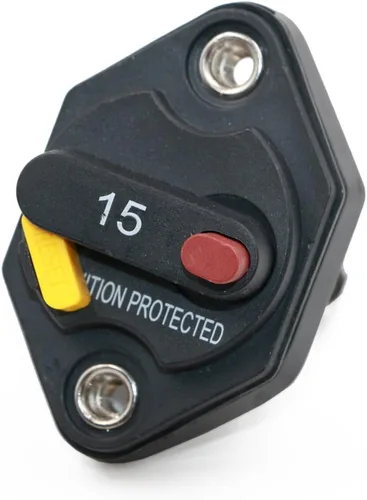 Vista 47 de E69 Interruptor de circuito de 10 A T3 con restablecimiento manual Mini de montaje en superficie IP66 Interruptor conmutable de 10 A