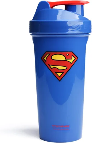 Vista 5 de Botella agitadora de proteínas Smartshake Lite Liga de la Justicia 800ml – Botella de agua DC Comics, botella agitadora para gimnasio sin BPA a