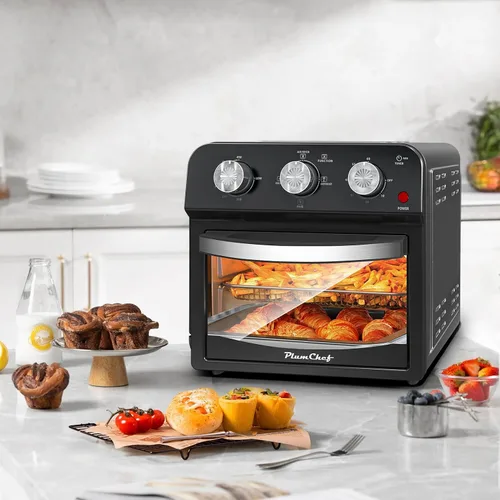 Vista 4 de Plum Chef Freidora de aire, 13 cuartos de galón, circulación de aire caliente de 360° para una cocción saludable sin aceite, combo multifuncional