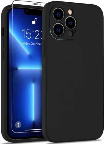 Vista 22 de DEENAKIN Funda de silicona compatible con iPhone 12 con protector de pantalla, mejora la protección de la cámara, funda protectora suave y flexible