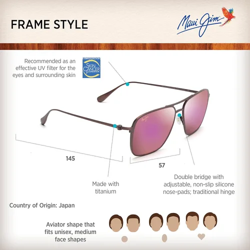 Vista 6 de Maui Jim Gafas de sol polarizadas de aviador para hombre y mujer