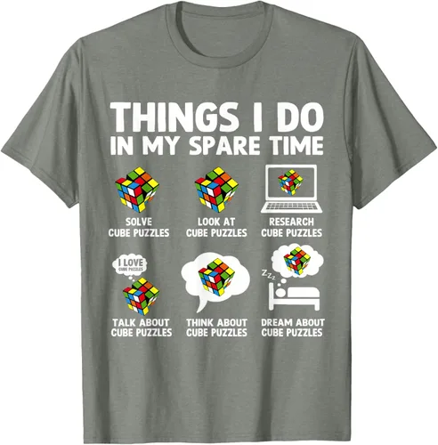 Vista 28 de Things I Do in My Spare Time Cube Puzzle Speed Cubing Camiseta