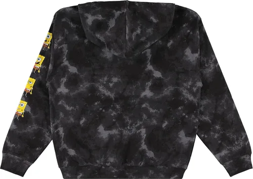 Vista 2 de Nickelodeon Sudadera clásica con capucha de Bob Esponja para hombre, diseño de Bob Esponja, Patrick & Krusty Krab Tie Dye