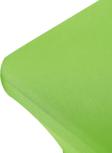 Vista 5 de Peomeise - Funda de mesa de elastano de 4 pies, mantel rectangular elástico de elastano (verde manzana, 4 pies)