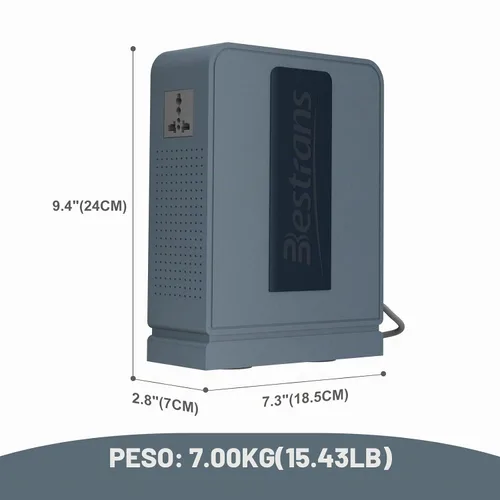 Vista 5 de Transformador elevador de 3000 W, convertidor de 110 V a 220 V, convertidor de voltaje resistente de 110 V-120 V a 220 V-240 V con dos tomas