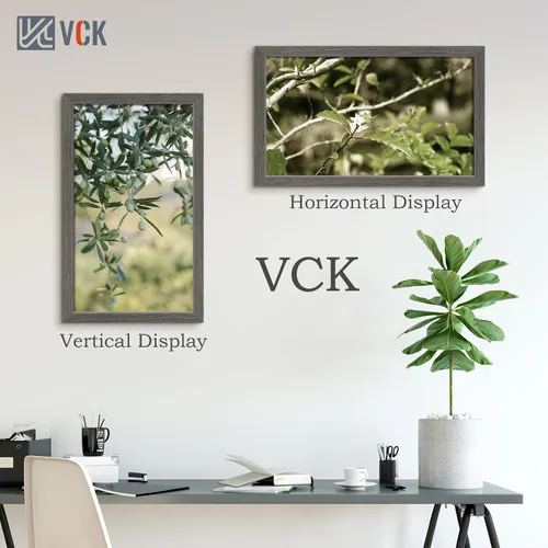 Vista 320 de VCK Marcos para póster de madera maciza de 22.375 x 34 pulgadas, marco de fotos A1 negro con montaje en pared, paquete de 3