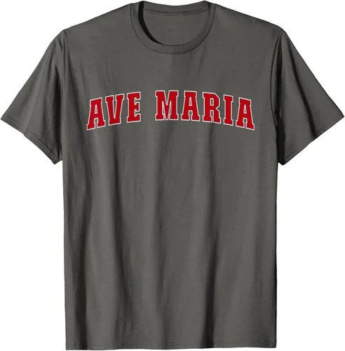 Vista 75 de Ave Maria FL Florida - Camiseta, Negro