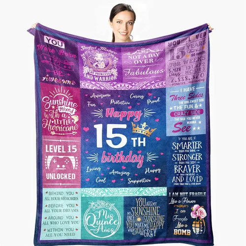 Vista 10 de Regalos de cumpleaños número 13 para niñas - Mejores regalos para niñas de 13 años Manta de 50"x40" - Regalos para niña de 13 años - Niña