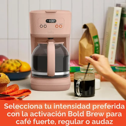 Vista 5 de bella Cafetera programable de 12 tazas, accesorios reutilizables aptos para lavavajillas, pantalla LCD de fácil uso, apagado automático, 900 vatios