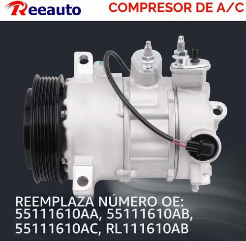 Vista 6 de 55111610AA Aire Acondicionado A/C Compresor Embrague Compatible para Je-ep Compass Patriot Calibre AC Compresor L4 1.8L 2.0L 2.4L Reemplazar