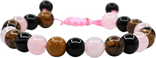 Vista 20 de Amazing Gemstone Pulsera de control de ira – Howlita Amazonita Lava Juego de pulseras para hombres y mujeres, curativa, calmante, ansiedad, alivio