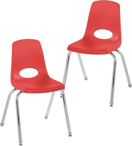 Vista 22 de FDP 15407-BL - Silla escolar apilable de 8 pulgadas con deslizadores de Azul