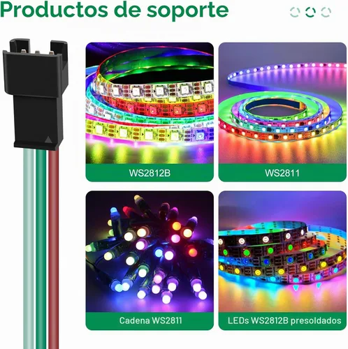 Vista 7 de RGBZONE - Controlador LED USB de 5 V, control remoto inalámbrico RF de 21 teclas para tiras 1M/3.3FT 3-PIN LED Controller, 300+ Kinds of