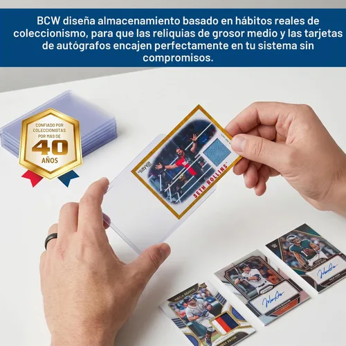 Vista 3 de BCW Portatarjetas gruesas de 79 puntos para tarjetas reliquias, PVC 79 Pt. / 0.079 in