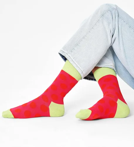 Vista 7 de Happy Socks Juego de 3 regalos de flores, coloridos y divertidos, calcetines para hombres y mujeres, blanco-rosa-verde-naranja (10-13)
