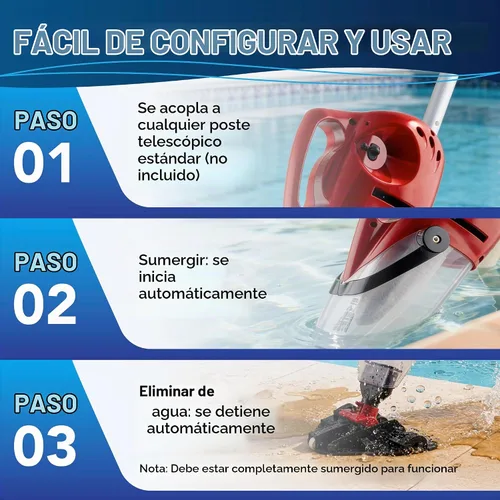 Vista 4 de POOL BLASTER Aspiradora inalámbrica Pulse XL 350 para piscinas enterradas