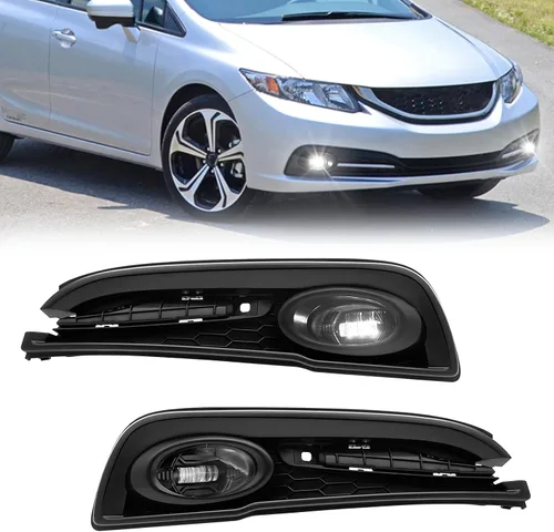 Vista 64 de Luces antiniebla de conducción compatibles con lámparas de parachoques delantero Honda CRV 2007 2008 2009 con bombillas halógenas H11 de 12 V 55 W