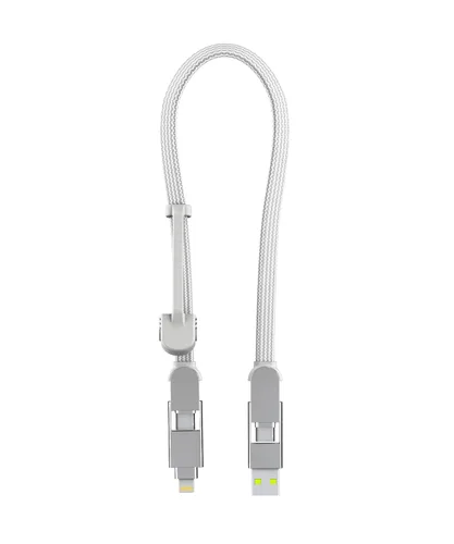 Vista 8 de Rolling Square inCharge XL - Cable de carga múltiple 6 en 1, cable USB portátil y USB-C con potencia de carga ultrarrápida de 100 W, 1 pie/0.3m