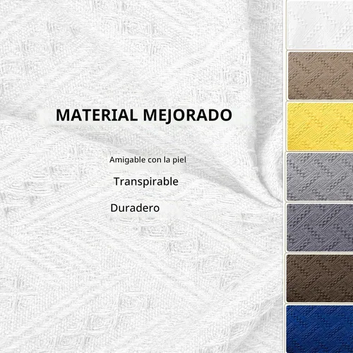Vista 8 de RHF - Funda de sofá de diseños geométricos, para sofá de 3 cojines, ideal para sala de estar y como protectores de sofá para perros Beige-Blanco