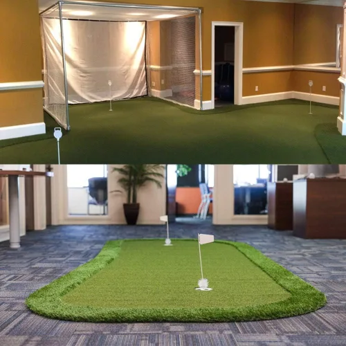 Vista 6 de Césped Artificial de Golf Pro Putting Green - Alfombra de Entrenamiento de Golf para Interiores y Exteriores, Césped Sintético Artificial