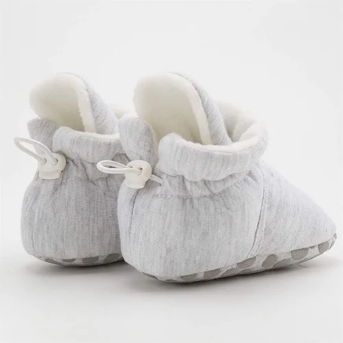 Vista 51 de Botines de forro polar para bebés, niños y niñas, pantuflas antideslizantes con agarre suave, zapatos de calcetín para recién nacidos, cuna