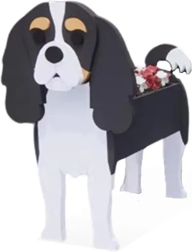 Vista 14 de Macetero de flores para perros, regalos para mujeres, bonitas macetas de PVC para perros, macetas para interiores y exteriores, maceta de jardín