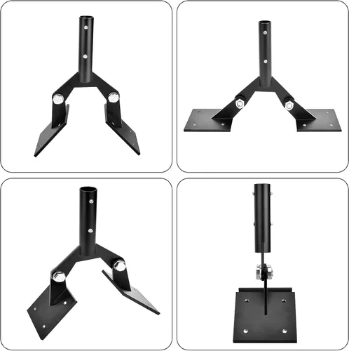 Vista 2 de Soporte de techo de acero para veleta de jardín con hardware, montaje de paletas ajustables para techos