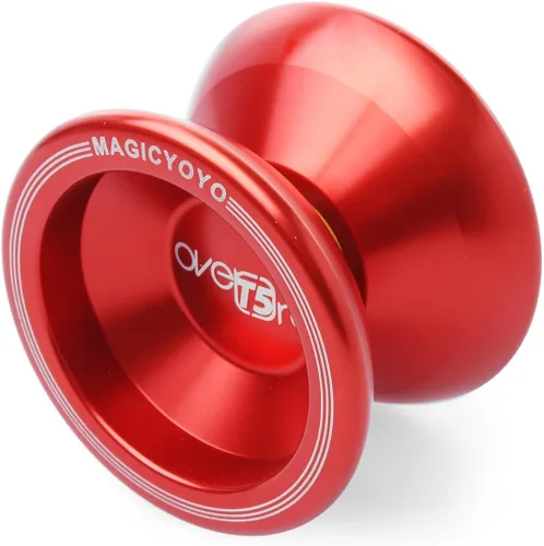 Vista 6 de Magicyoyo T5 Overlord Professional Yoyo Yoyo de aleación con 12 cuerdas de yoyo, bolsa de yoyo, guante, regalo de Navidad para niños (rojo)