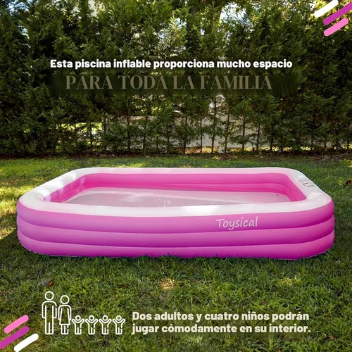 Vista 5 de Toysical Piscina Inflable para Niños y Adultos - 118 x 72 x 22 - Más Duradera que Otras Piscinas Inflables para Adultos - Incluye Parches