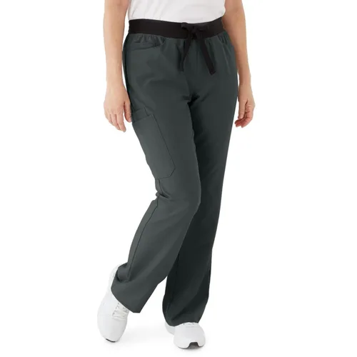 Vista 2 de Pantalón médico Coastal con siete bolsillos para mujer, color carbón, talla S