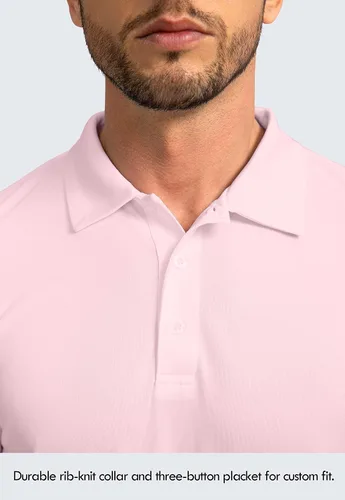 Vista 4 de Camisa polo de manga larga para hombre, ligera, protección solar UPF 50+, camisas geniales para hombres, trabajo, pesca, al aire libre