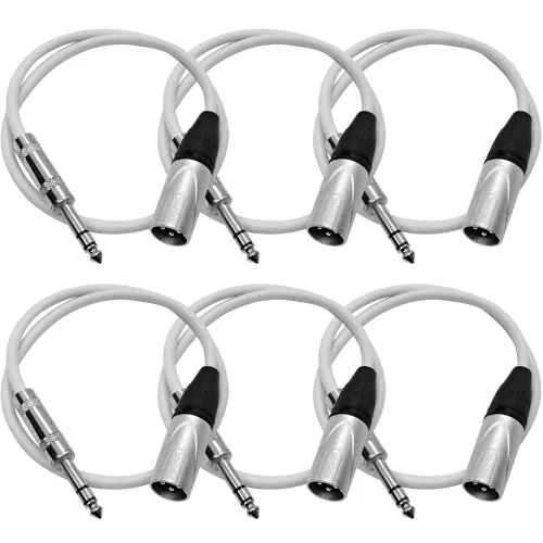Vista 11 de Seismic Audio SATRXL-M2Black6 - Cable de conexión XLR macho a TRS de 2 pies, color negro